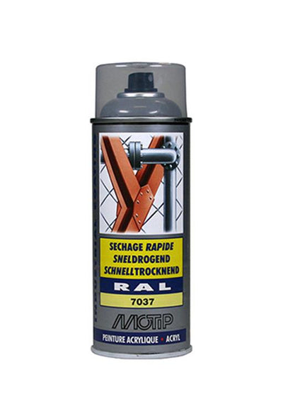 Motip 1051628 - ind. ral 7037 gris tissu bombe aérosol 400 ml | 1 pièce
