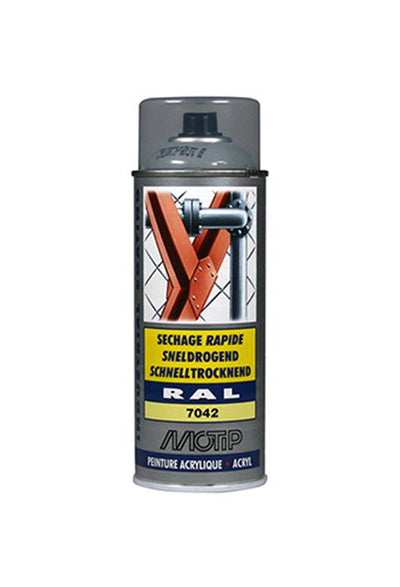 Motip 1051632 - ind. ral 7042 gris signalisation bombe aérosol 400 ml | 1 pièce