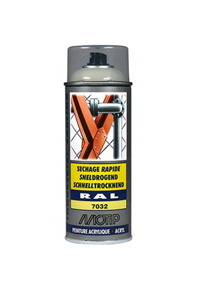 Motip 1051636 - ind. ral 7032 gris galet bombe aérosol 400 ml | 1 pièce
