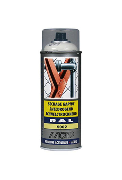 Motip 1051646 - ind. ral 9002 gris blanc bombe aérosol 400 ml | 1 pièce