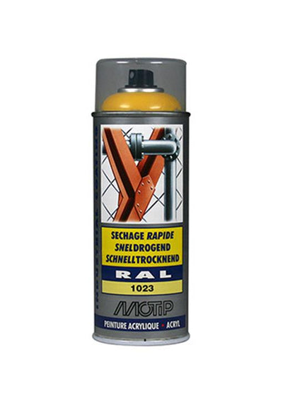 Motip 1051660 - ind. ral 1023 jaune signalisation bombe aérosol 400 ml | 1 pièce