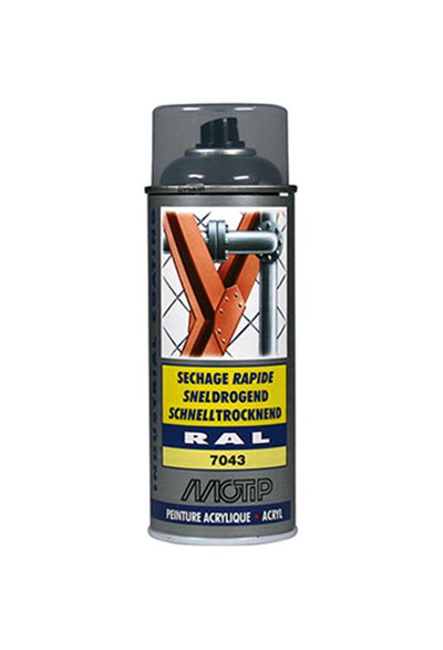 Motip 1051631 - ind. ral 7043 gris signalisation bombe aérosol 400 ml | 1 pièce