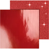 Papier design Vivi Gade, feuille 30,5x30,5 cm, 120+128 gr, rouge, 2 feuilles 1 boîte
