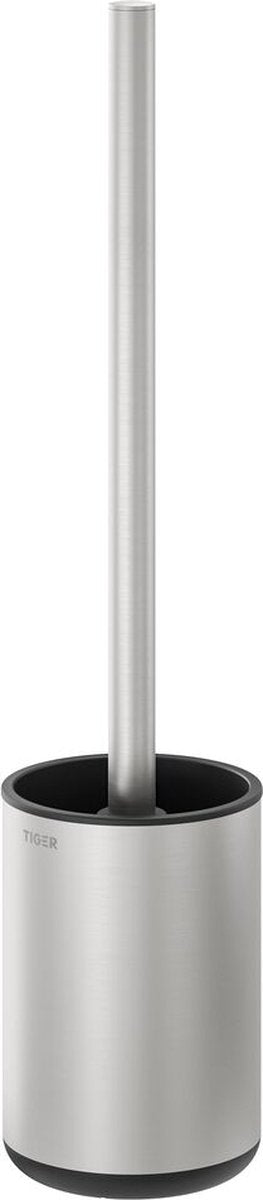 Tiger Cooper - brosse WC avec support autoportant - acier inoxydable noir brossé