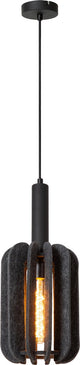 Lucide rafal - lampe suspendue - ø 20 cm - 1xe27 - gris - japandi