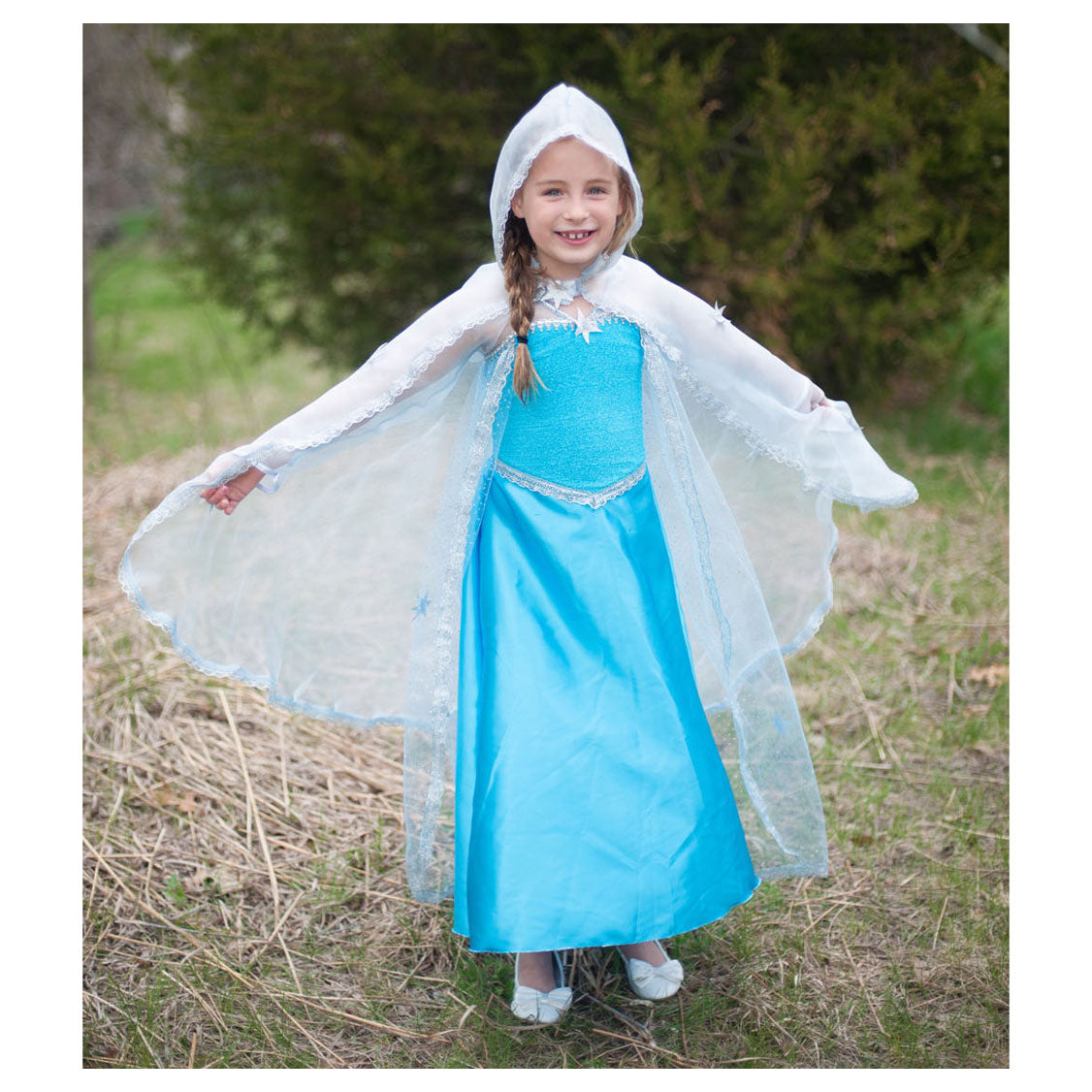 Cape princesse grands prétendants bleu clair, 3-4 ans