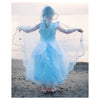 Cape princesse grands prétendants bleu clair, 3-4 ans