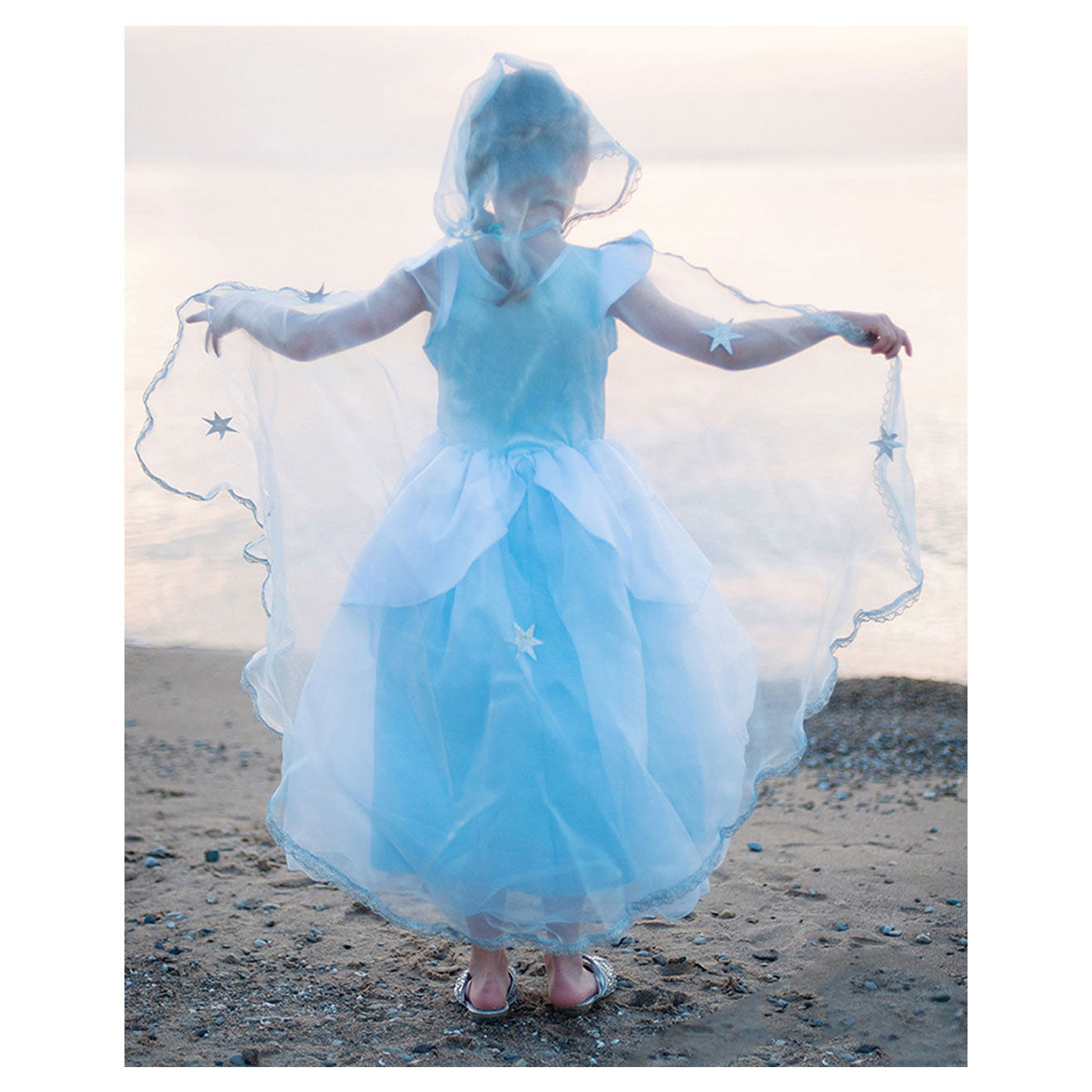Cape princesse grands prétendants bleu clair, 3-4 ans