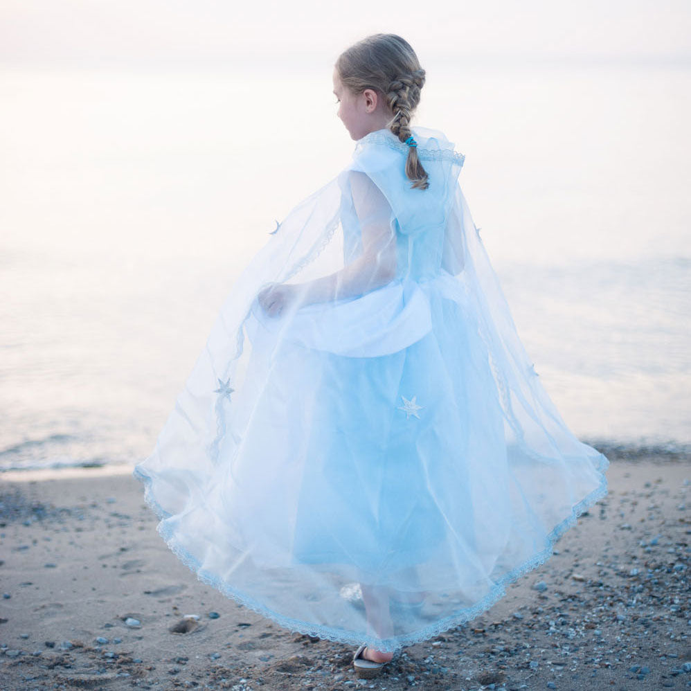 Cape princesse grands prétendants bleu clair, 3-4 ans