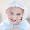 Cape princesse grands prétendants bleu clair, 3-4 ans