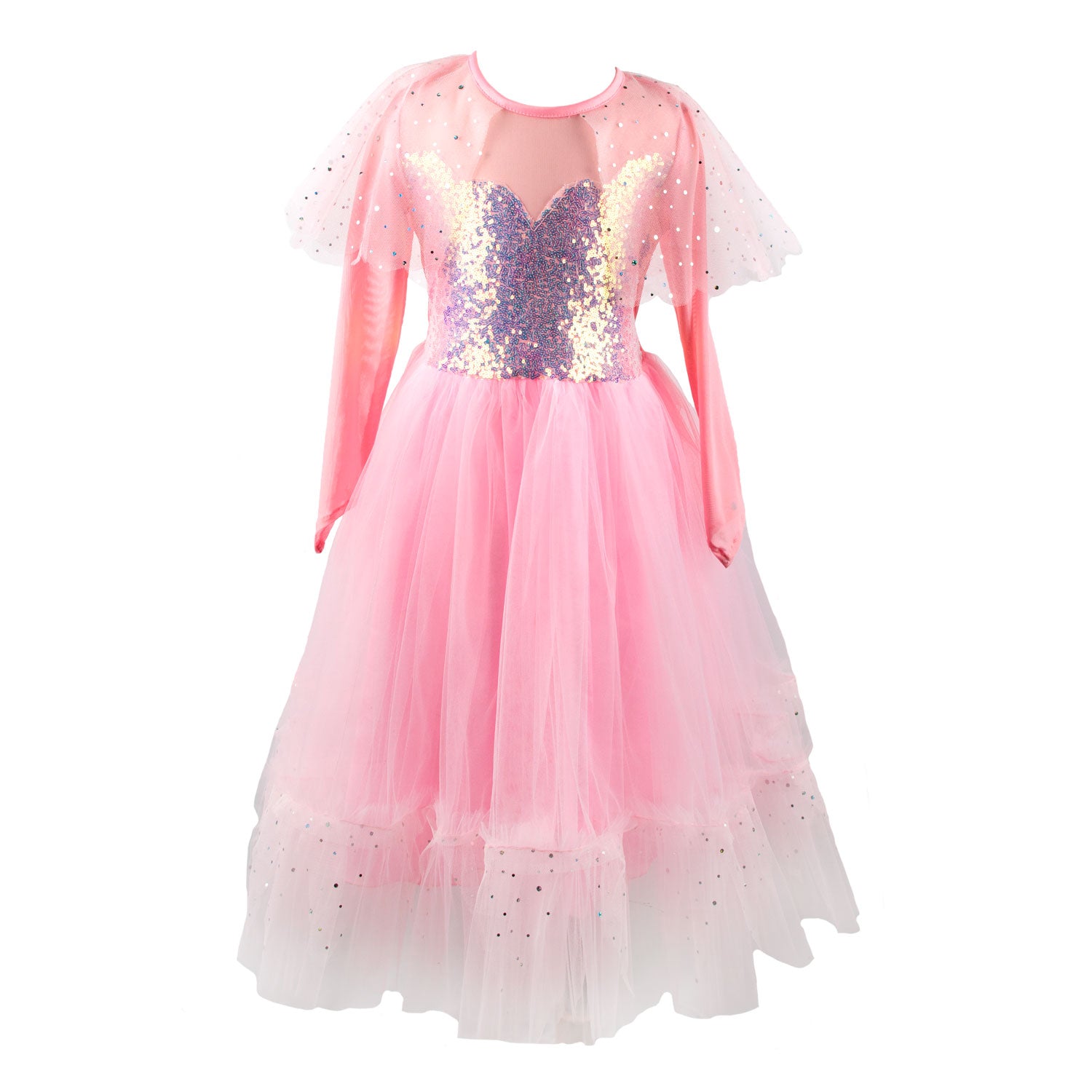 Déguisements de grands prétendants princesse rose élégant, 7-8 ans