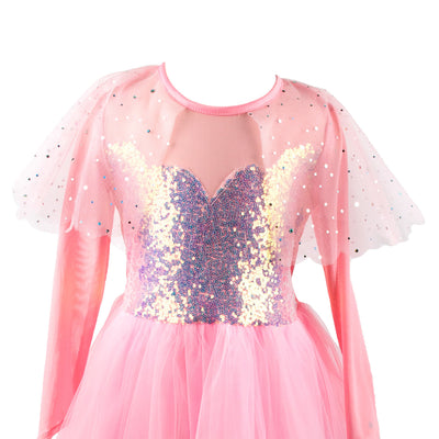 Déguisements de grands prétendants princesse rose élégant, 7-8 ans