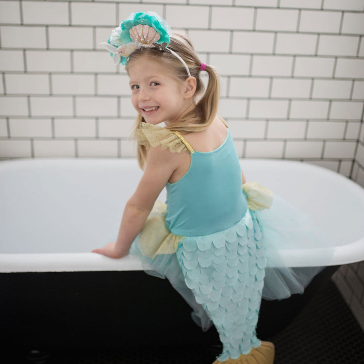 Robe de costume de sirène avec queue de grands prétendants, 5-6 ans