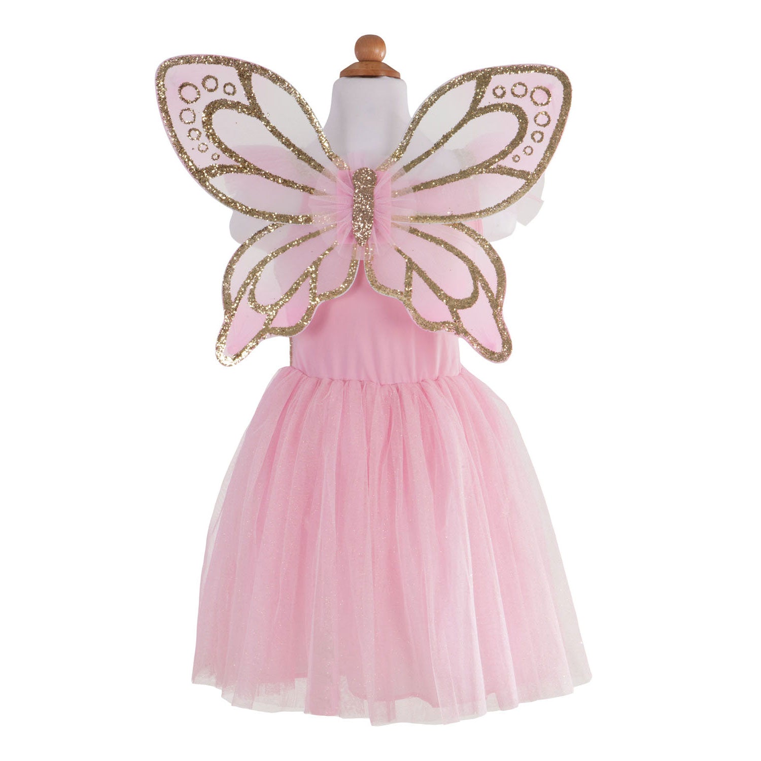 Déguisements de grands prétendants papillon doré avec ailes, 5-7 ans