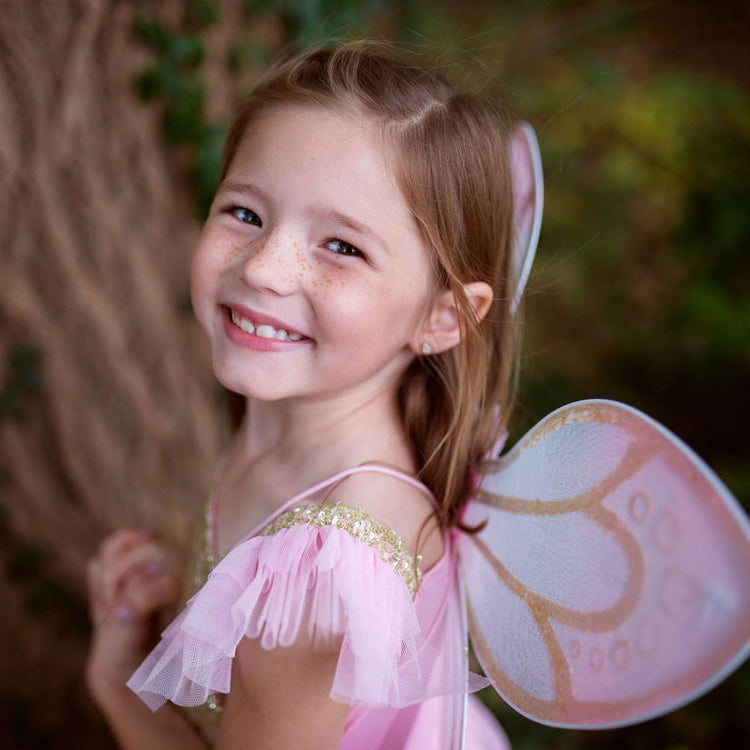 Déguisements de grands prétendants papillon doré avec ailes, 5-7 ans