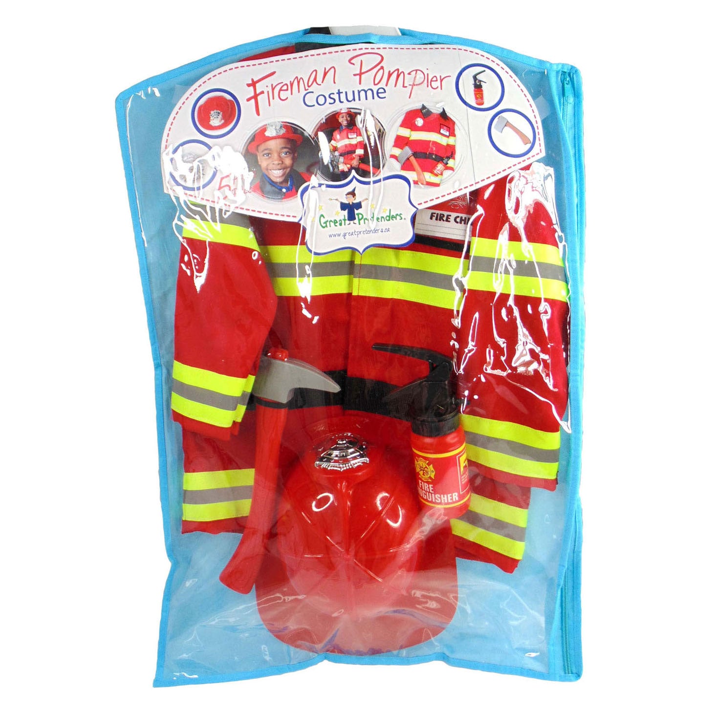 Ensemble de costumes de pompiers de grands prétendants, 3-4 ans