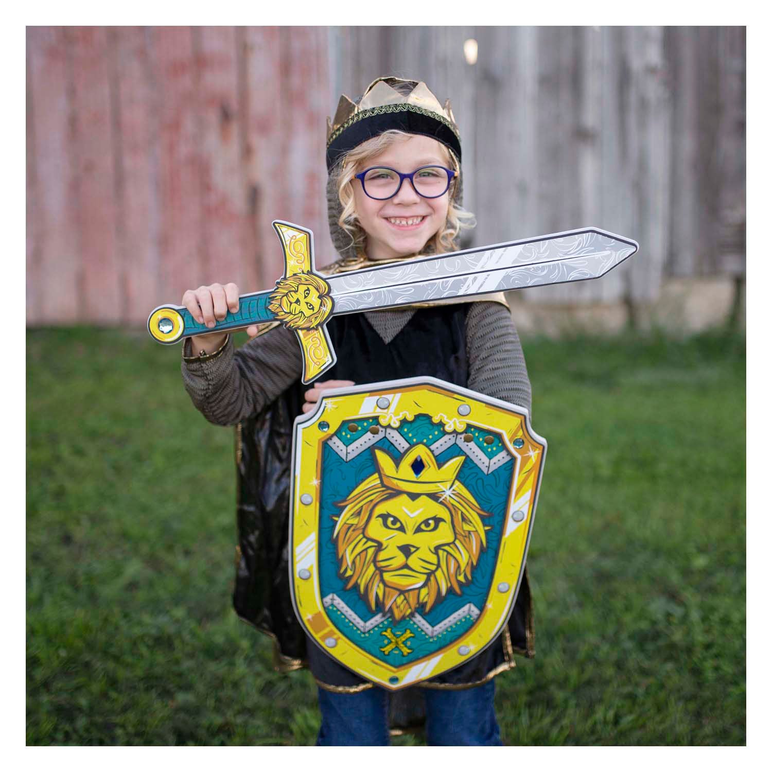 Grand bouclier de guerrier coeur de lion des prétendants