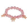 Great prétendants bracelet de perles noeuds précieux rose