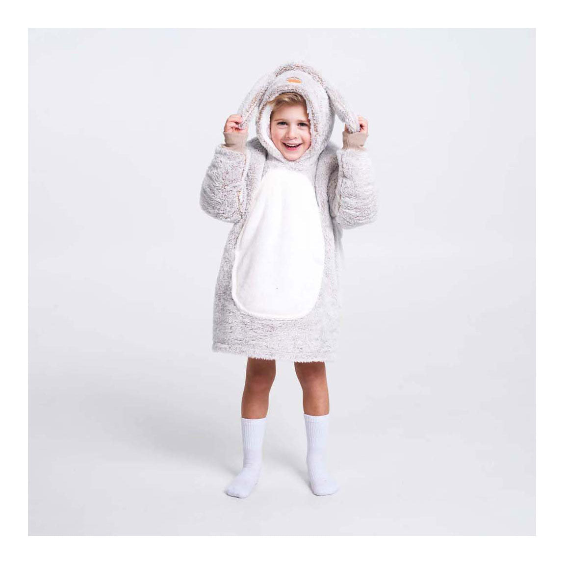 Noxxiez peluche à capuche petit pull lapin 3-6 ans