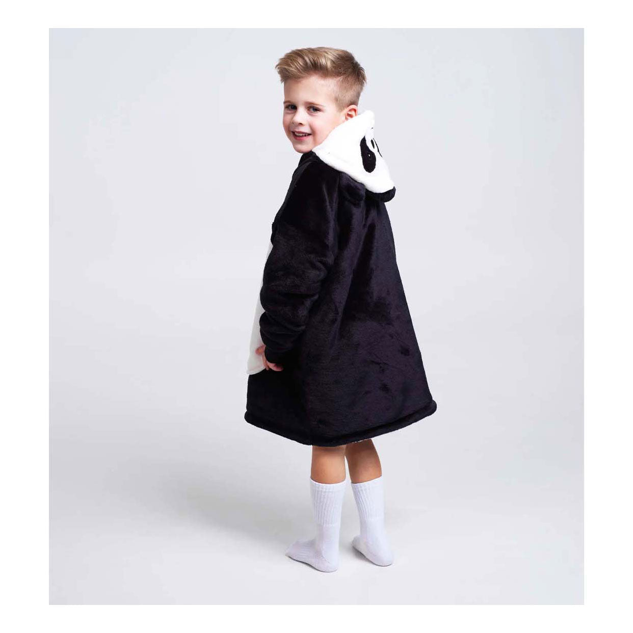 Noxxiez sweat à capuche câlin petit pull panda, 3-6 ans