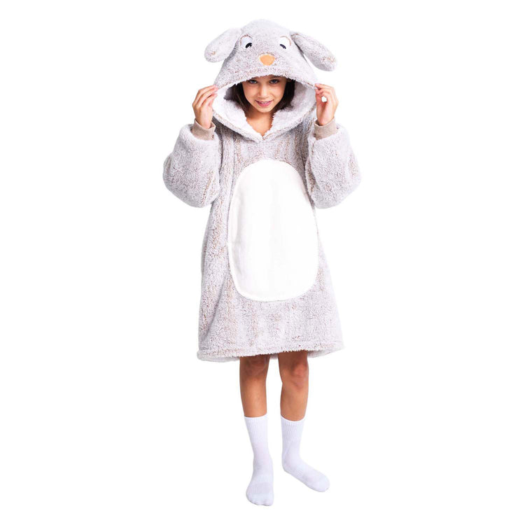 Noxxiez peluche à capuche pull moyen lapin, enfants jusqu'à 160cm