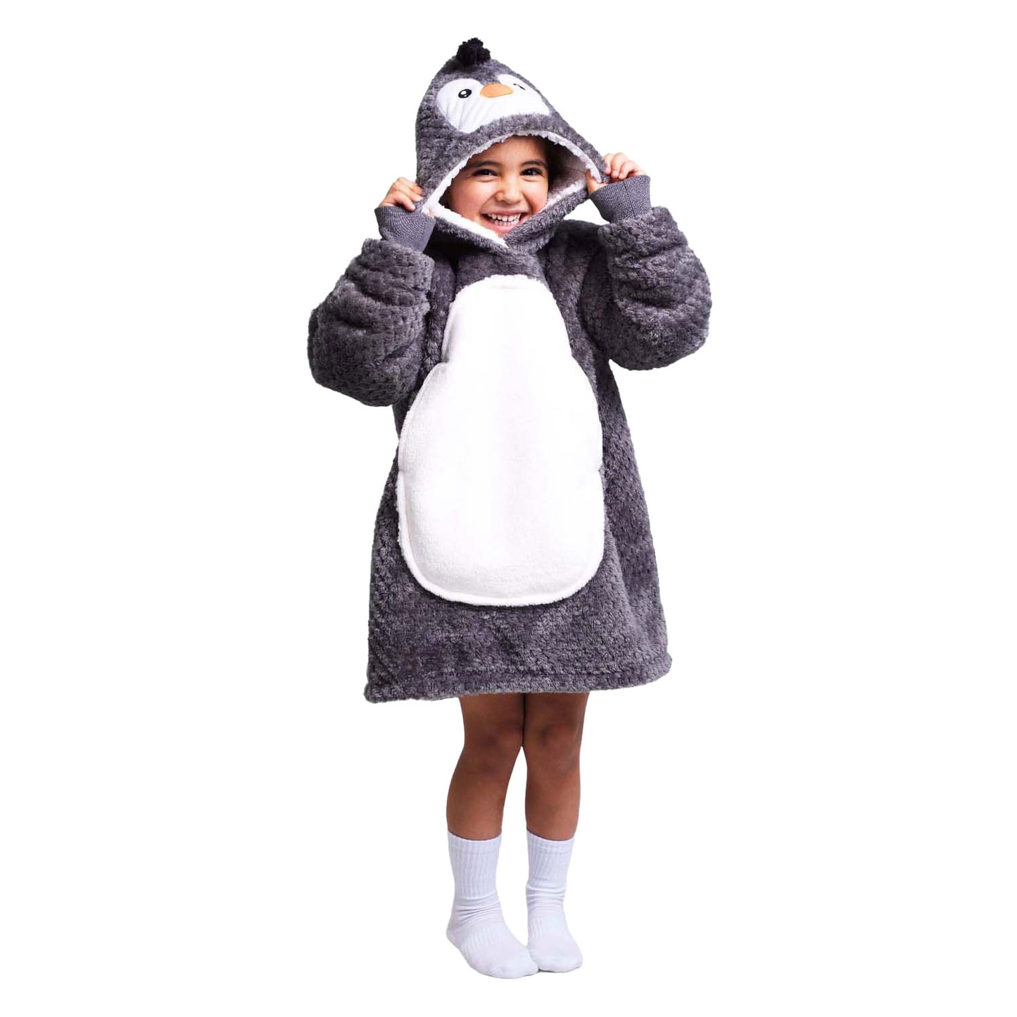 Noxxiez sweat à capuche câlin petit pull pingouin, 3-6 ans