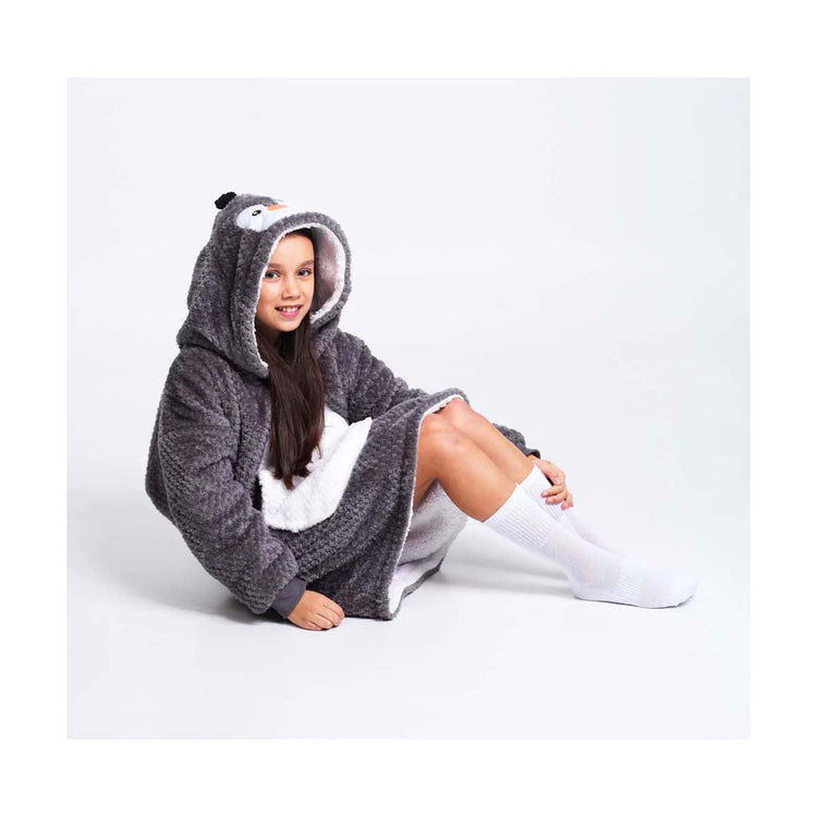 Noxxiez peluche à capuche pull moyen pingouin, jusqu'à 160 cm