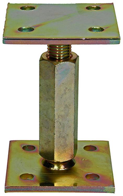 1056487 - support de poteau réglable en hauteur 90 x 90 hauteur 100 - 170mm | 2 pièces