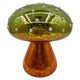 Statue ambiance manoir champignon LED vert 12,5x15cm