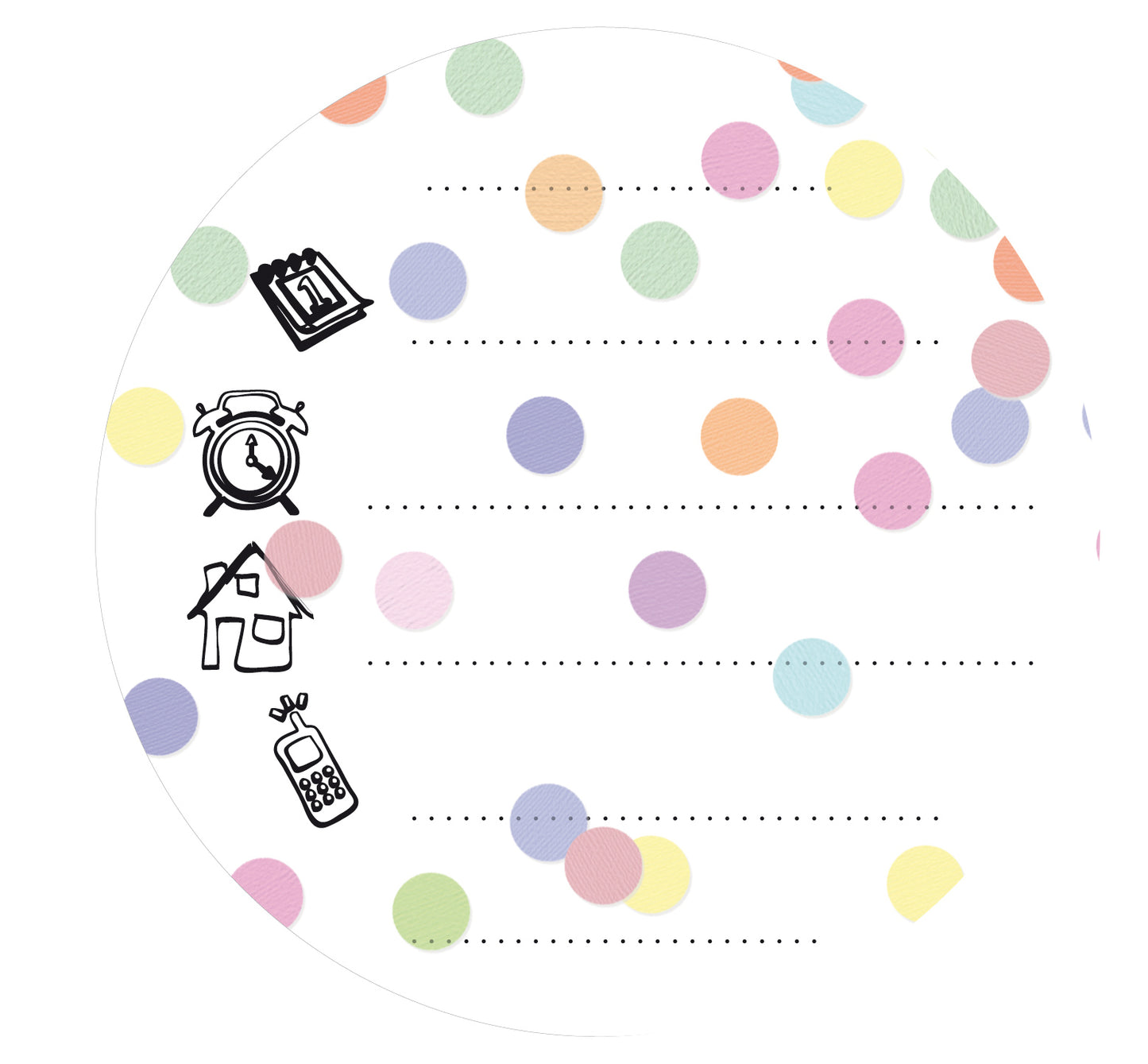 Haza Witbaard Invitations Confetti, 6e.
