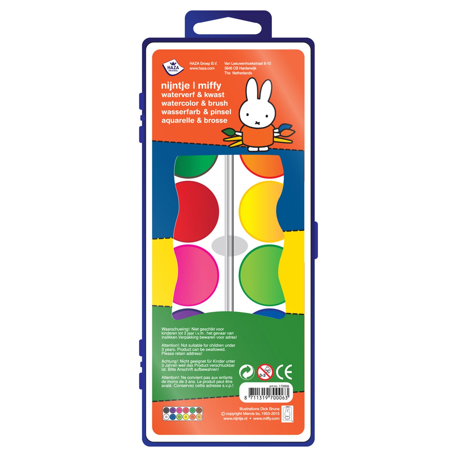 Palet d'aquarelle Miffy