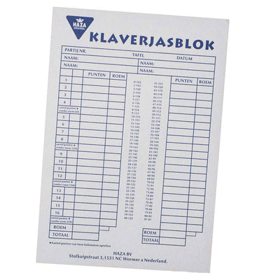 Haza Witbaard Klaverjas Block, 50 feuilles