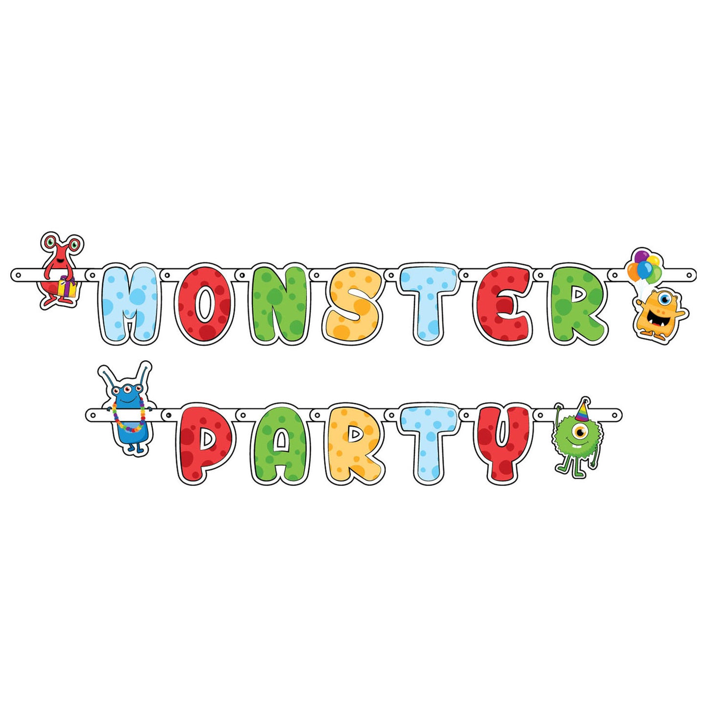 Fête des monstres en lettres
