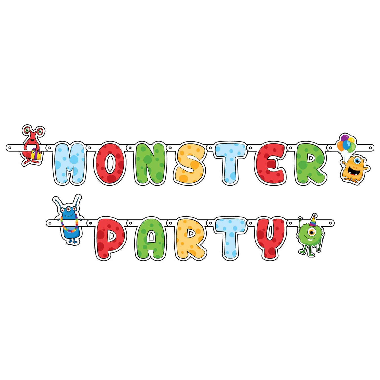 Fête des monstres en lettres