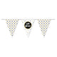 Ligne de drapeau joyeux anniversaire or, 10mtr.