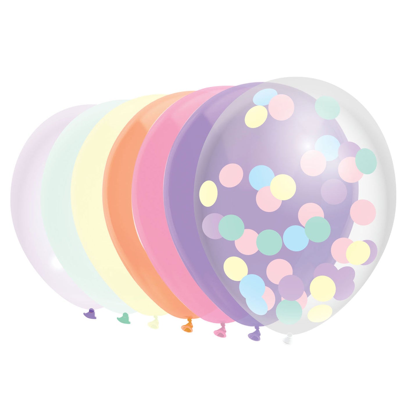 Ballons Haza barbe blanche pastel, 10 pcs.