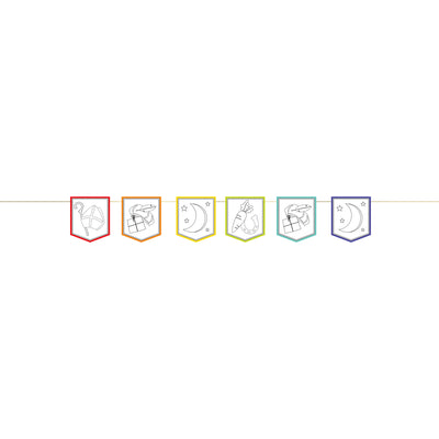 Colorez votre propre ligne de drapeau Sinterklaas, 4mtr.