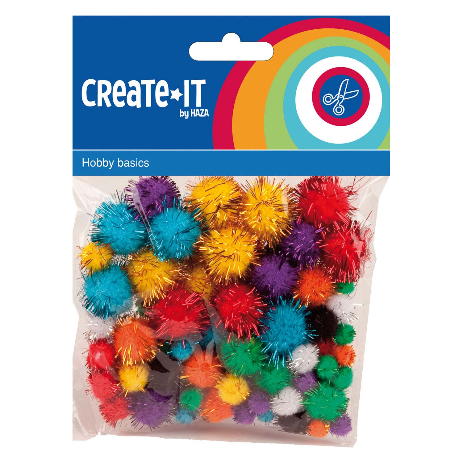 Haza Witbaard paillettes pompoms, 78e.