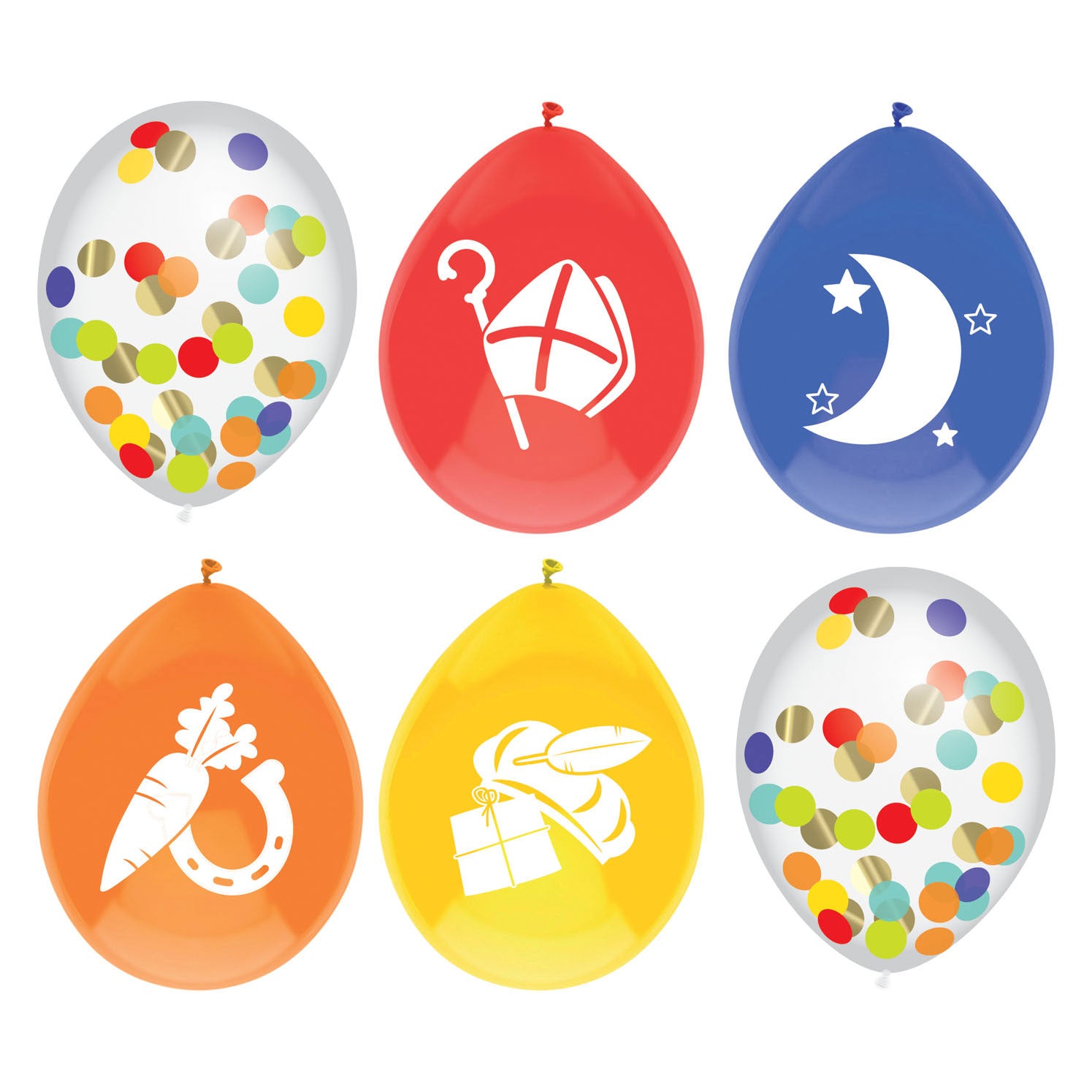 Haza Witbaard Balloon Mix Sint, 6e.