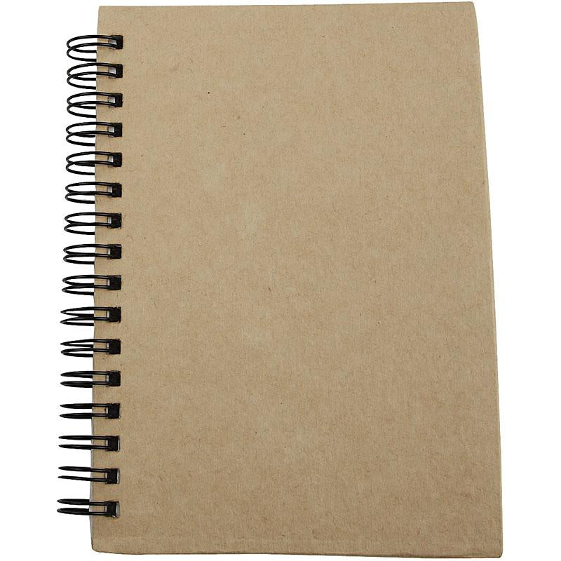 Creativ company carnet à spirales, a6, feuille 105x148 mm, 60 g, marron, 1 pièce