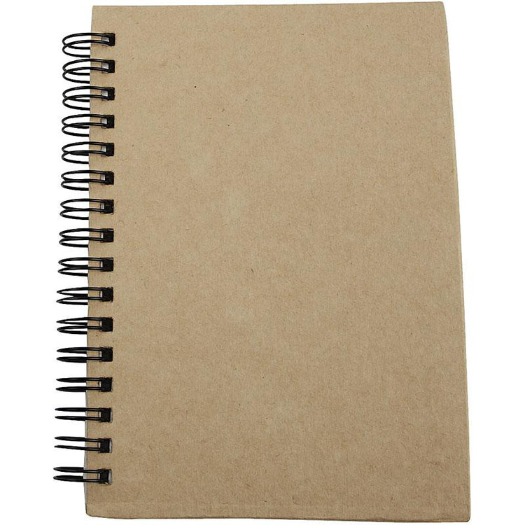 Creativ company carnet à spirales, a6, feuille 105x148 mm, 60 g, marron, 1 pièce