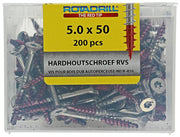 Rotadrill 1040037 - vis bois dur autotaraudeuse sppls.acier inoxydable t25 5.0x50mm (200) | 4 pièces - afbeelding 3