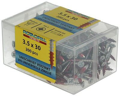 Rotadrill 1039967 - vis universelle vkpzd vz 3,5x30mm (200) | 4 pièces