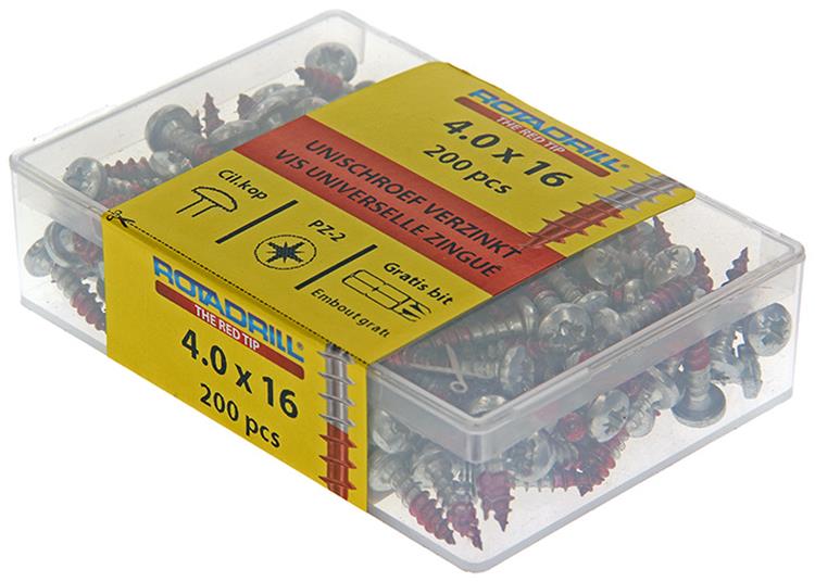 Rotadrill 1040028 - vis universelle ckpzd vz 4.0x16mm (200) | 4 pièces