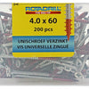 Rotadrill 1039978 - vis universelle vkpzd vz 4,0x60mm (200) | 4 pièces