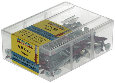 Rotadrill 1039986 - vis universelle vkpzd vz 6,0x80mm (50) | 4 pièces