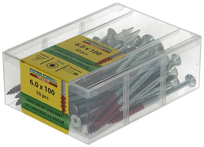 Rotadrill 1040004 - vis universelle vktx vz 6,0x100mm (50) | 4 pièces
