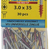 Rotadrill 1039771 - vis universelle vk pzd vz 3.0x35mm (30) | 6 pièces