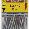 Rotadrill 1039916 - vis à parclose lk torx inox-410 3,2x40mm (35) | 6 pièces
