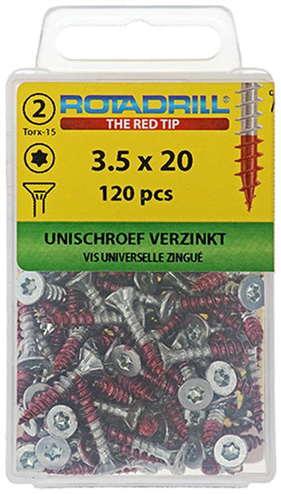 Rotadrill 1039927 - vis universelle vktx vz 3,5x20mm (120) | 6 pièces